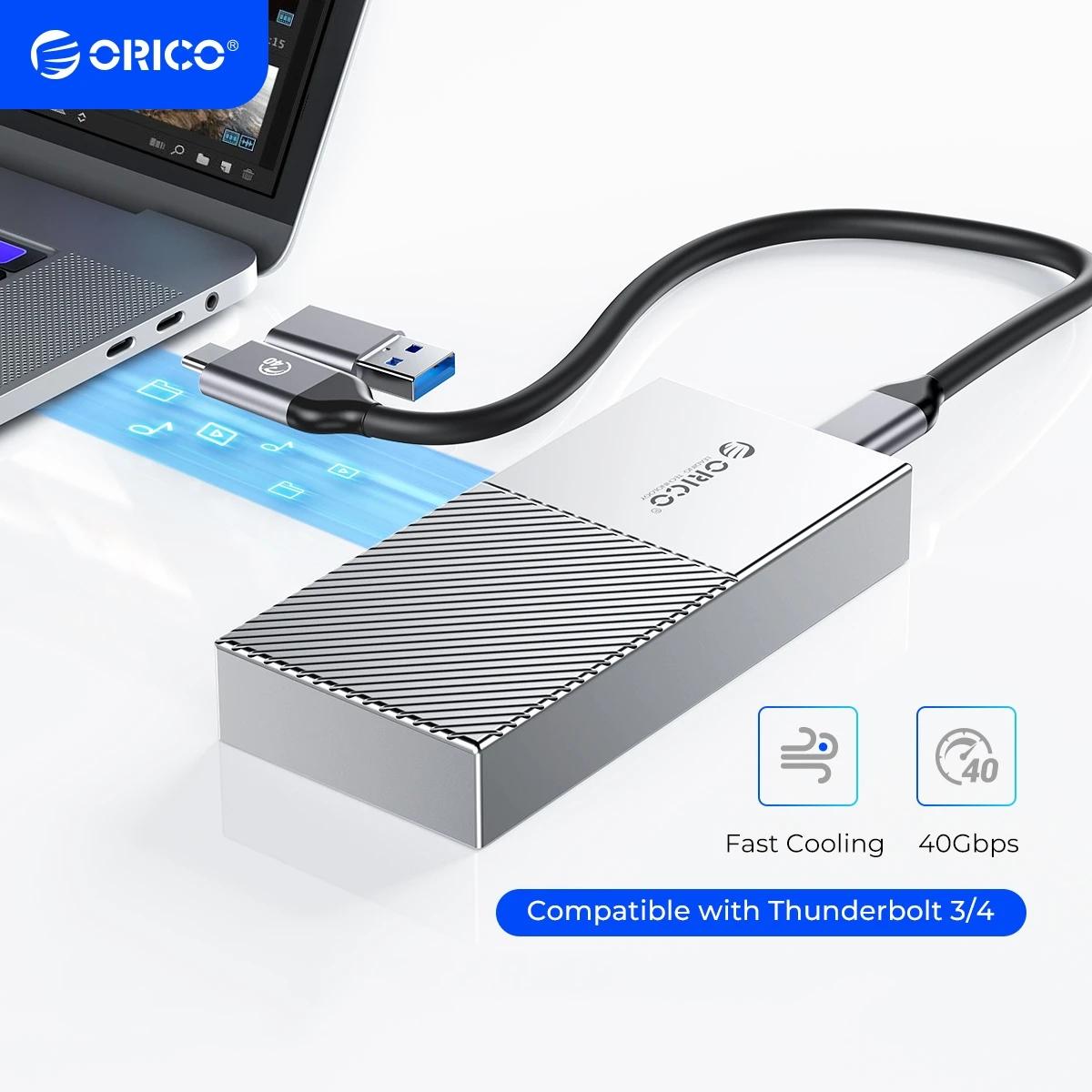 ORICO USB4 NVMe SSD Ŭ, ˷̴ M.2 SSD ̽, Ʈ 3 4 USB3.2 USB 3.1 3.0 CŸ ȣȯ, 40Gbps PCIe3.0 x 4